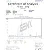 Certificate of Analysis for TB-500 compound.